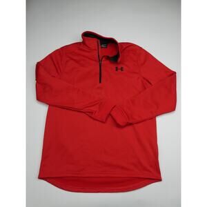 NEW men's Under Armour 1/4 zip, red, medium, Coldgear